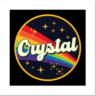 Crystal // Rainbow In Space Vintage Style Posters and Art